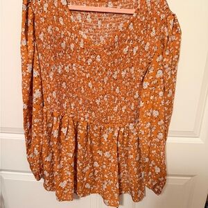 Floral Orange Women's Top